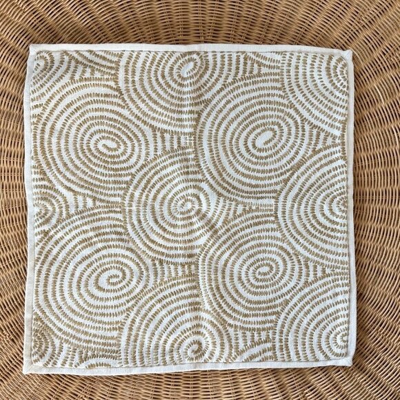 Serena & Lily Ibiza Pillow Cover (Sample) (22” SQ)-Natural Beige/Brown